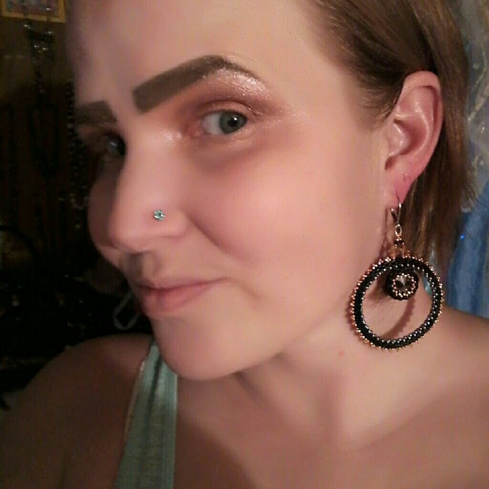 Hoop ring earrings